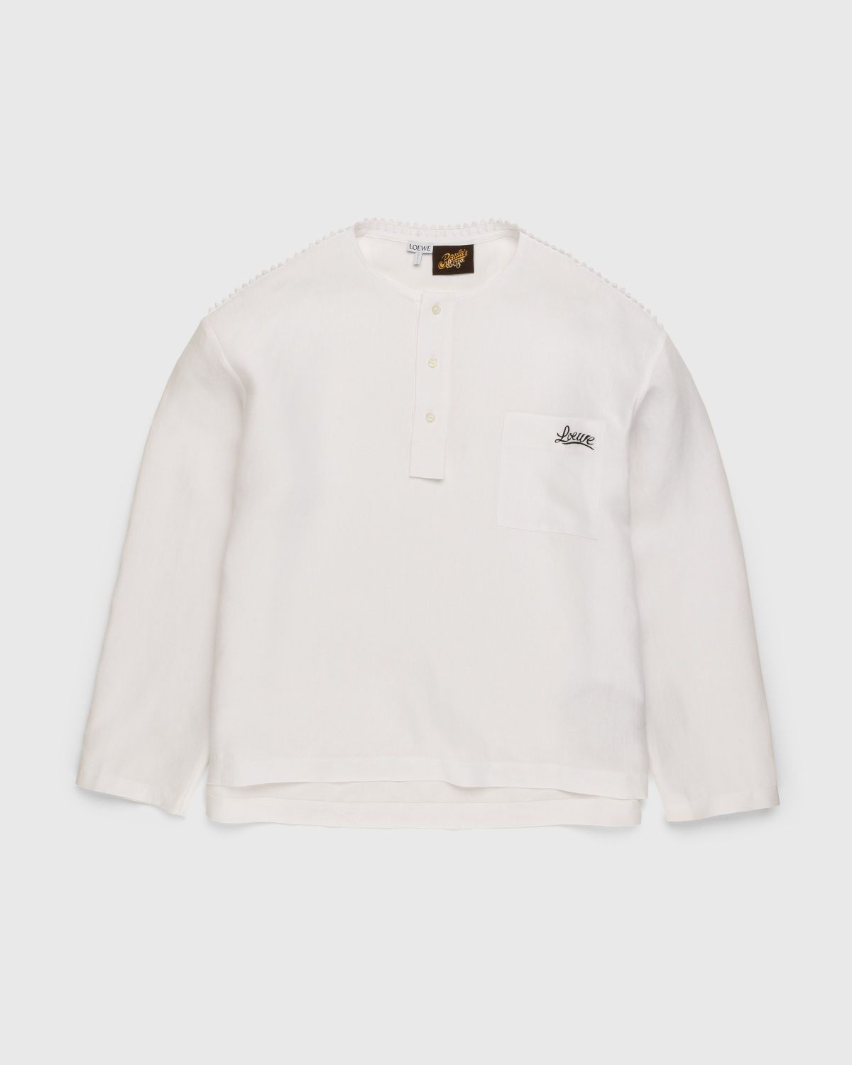 Loewe – Paula's Ibiza Buttoned Pullover Shirt White - Shirts - White - Image 7