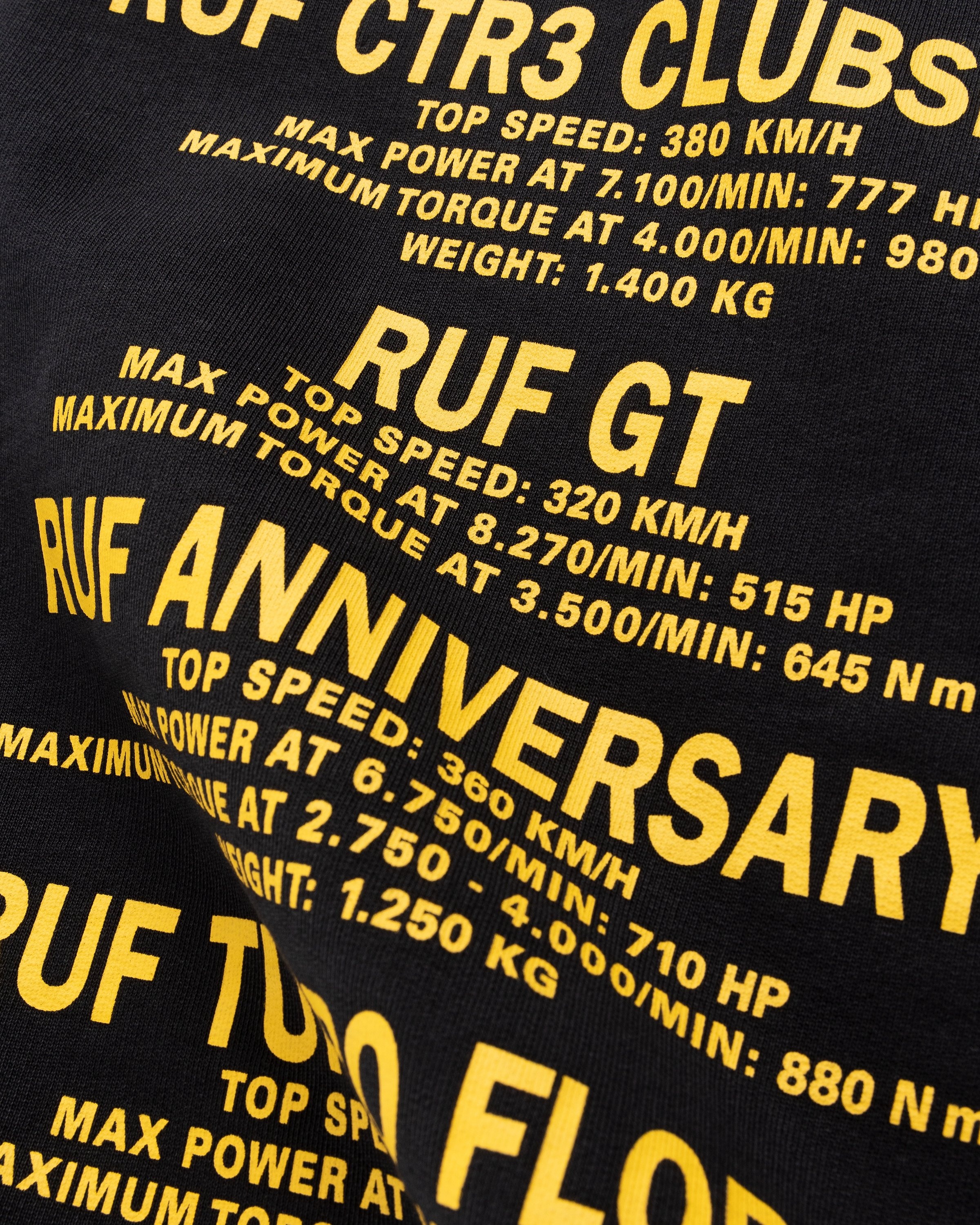 RUF x Highsnobiety – Vehicle Lineup Hoodie Black - Sweats - Black - Image 7
