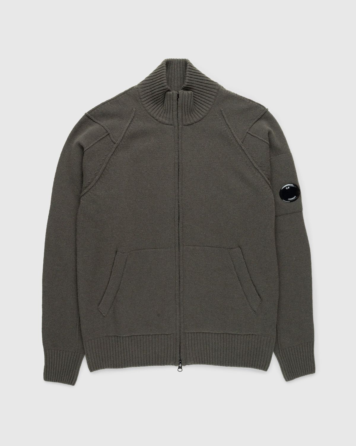 C.P. Company Zip Up Cardigan Olive Night Highsnobiety Shop