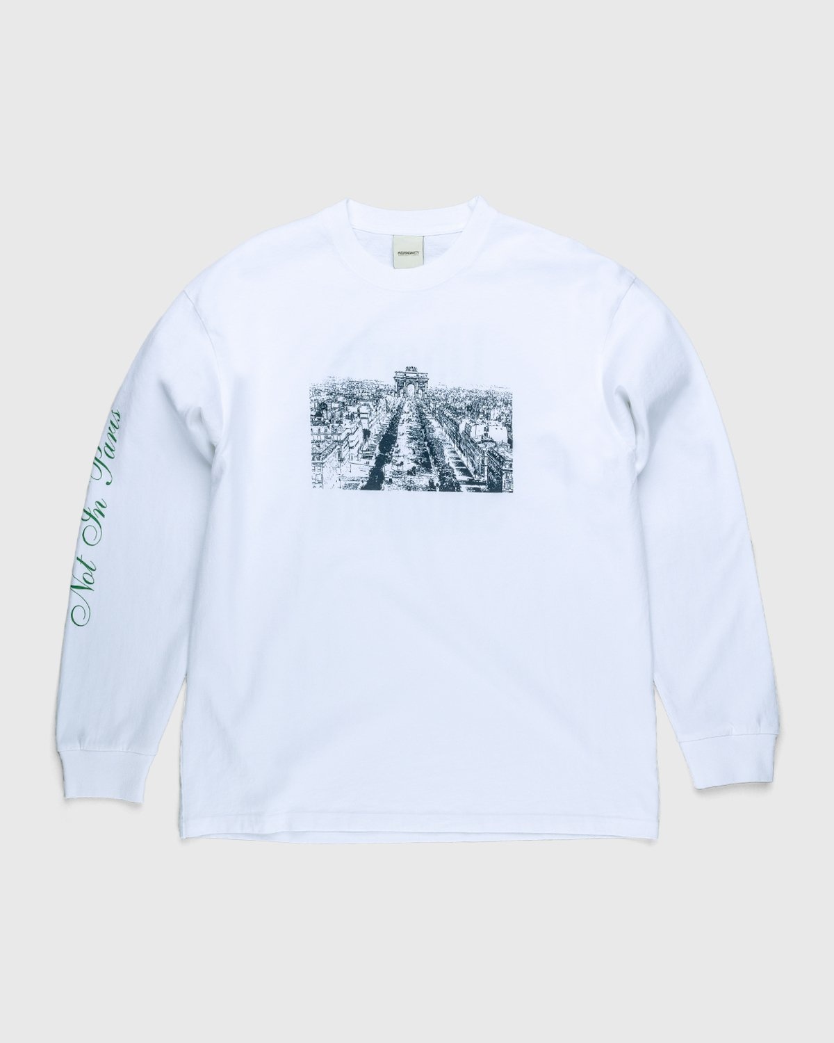 Highsnobiety – Not In Paris 3 Champs-Elysees Longsleeve White - Longsleeves - White - Image 1