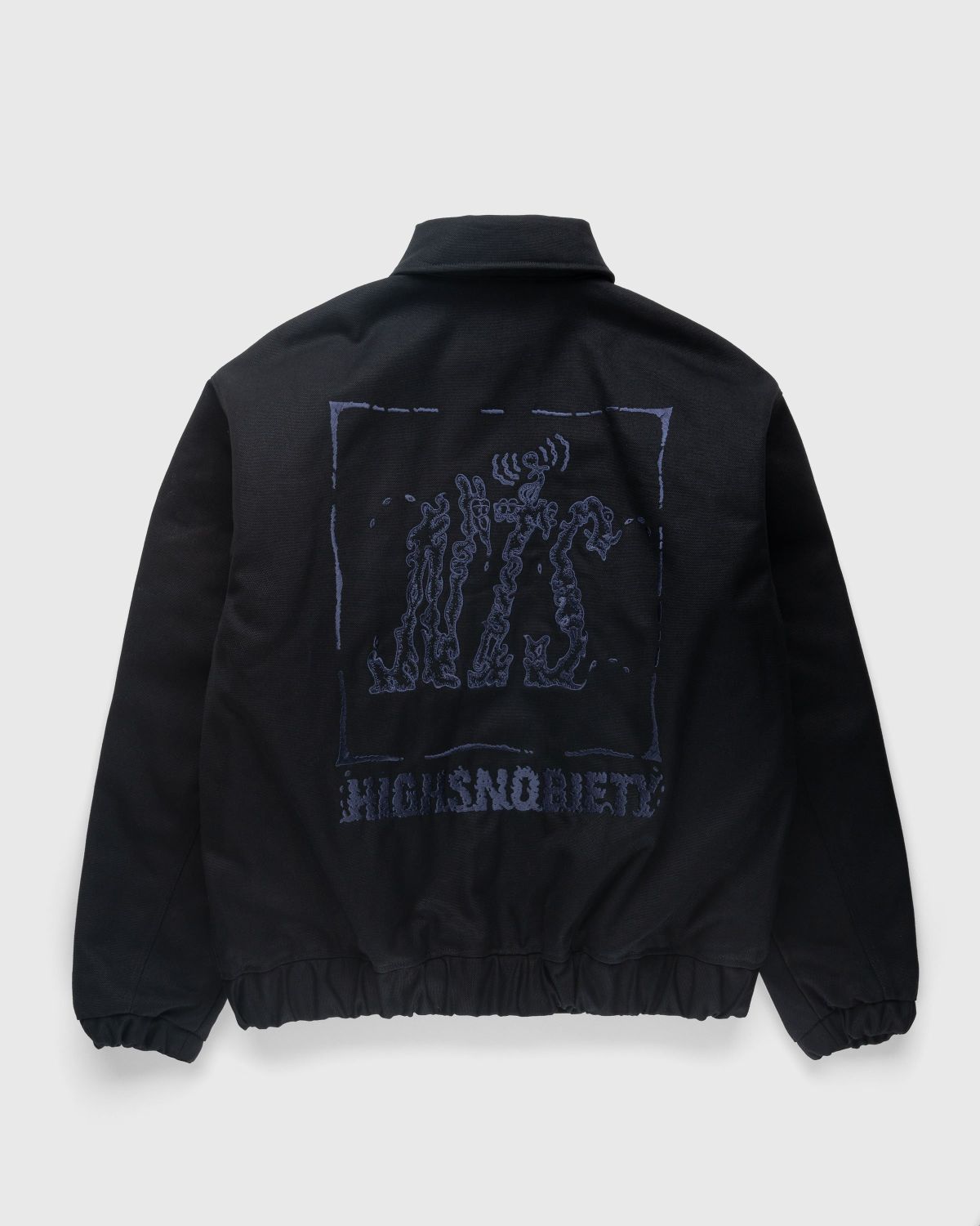 NTS x Highsnobiety – Stonewashed Canvas Bomber Jacket Black - Outerwear - Black - Image 1
