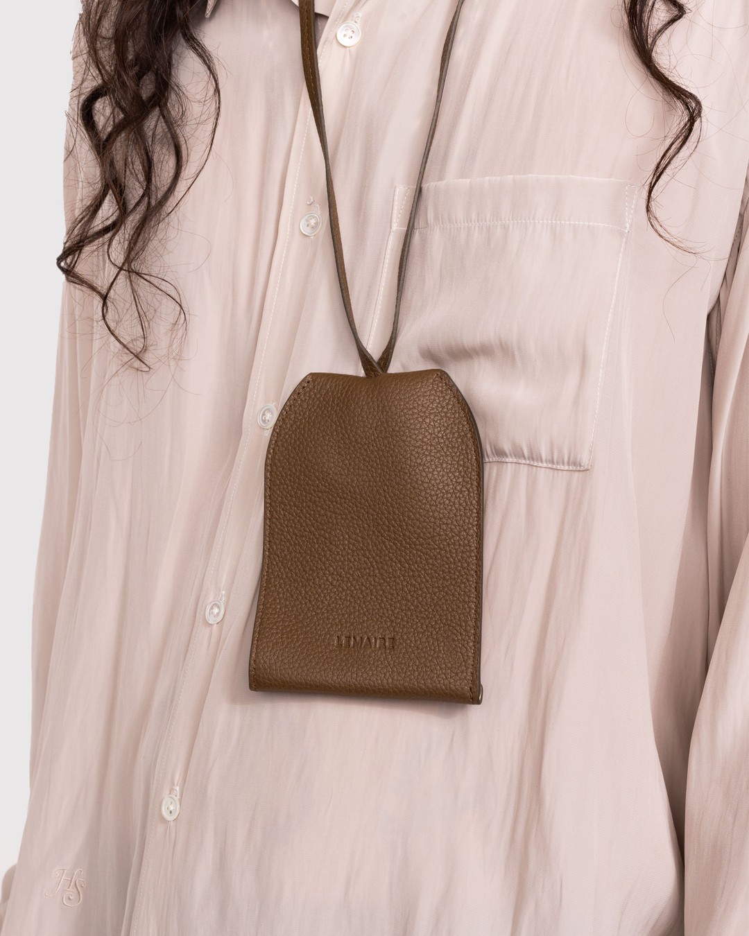 Lemaire – Envelope Key Ring Pouch Olive Brown - Keychains - Brown - Image 5