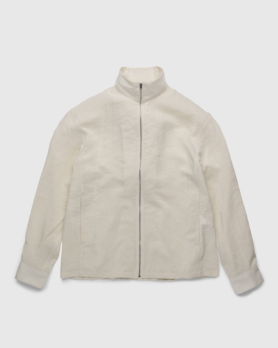 Lemaire – Dry Silk Shirt Blouson Off White - Longsleeve Shirts - Beige - Image 1