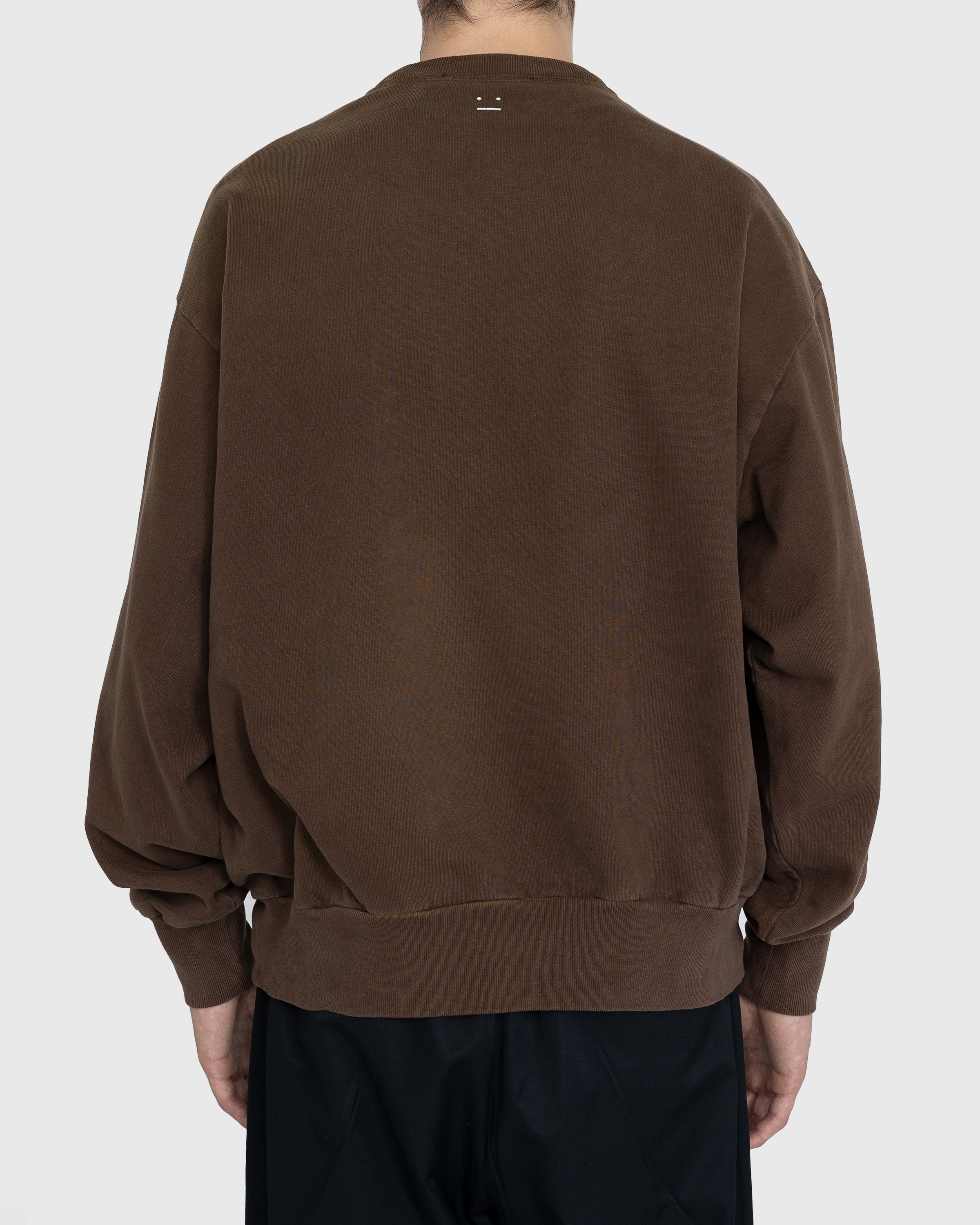 Acne Studios – Organic Cotton Crewneck Sweatshirt Coffee Brown - Sweats - Brown - Image 4