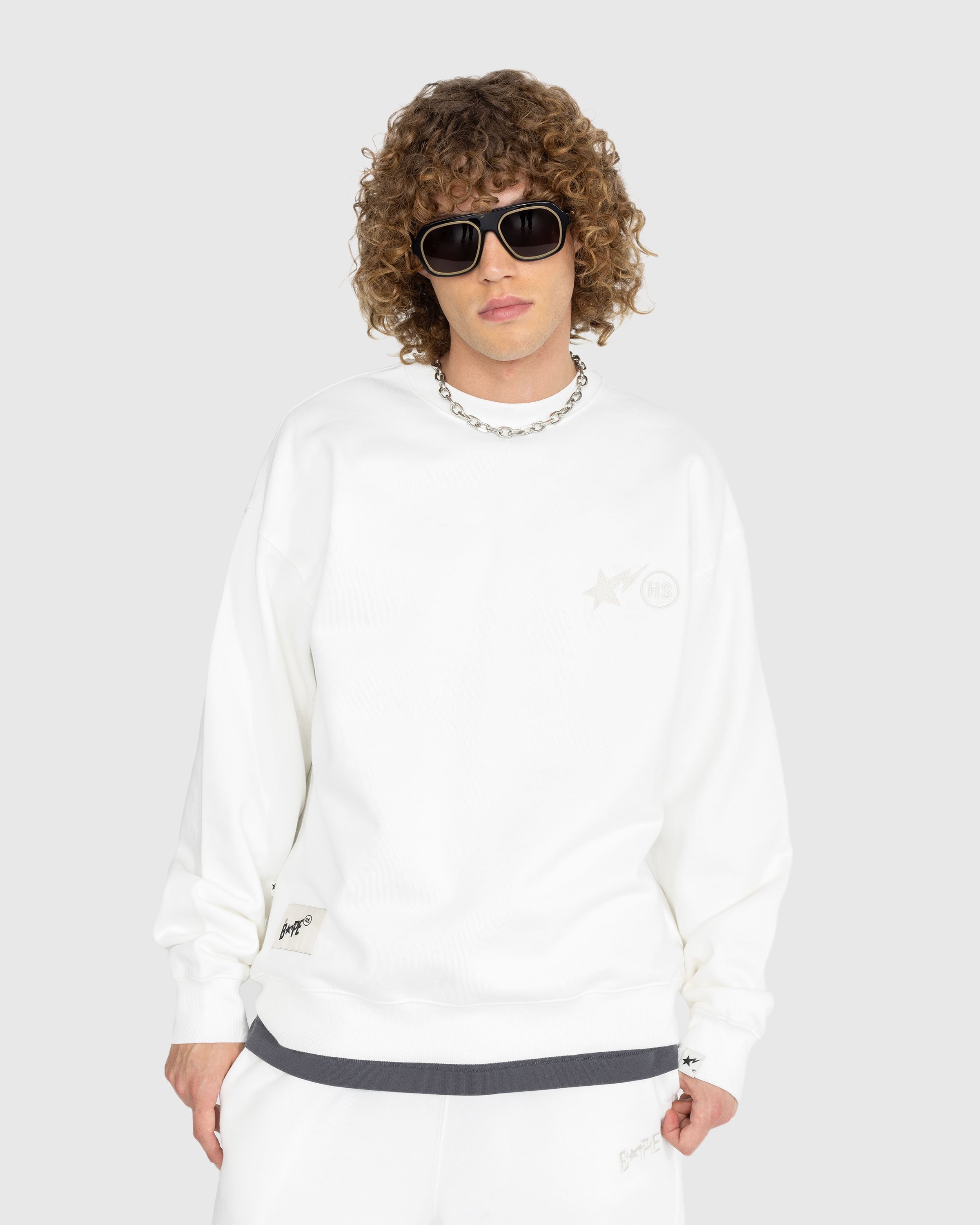 BAPE x Highsnobiety – Heavy Washed Crewneck Ivory - Sweats - Beige - Image 3