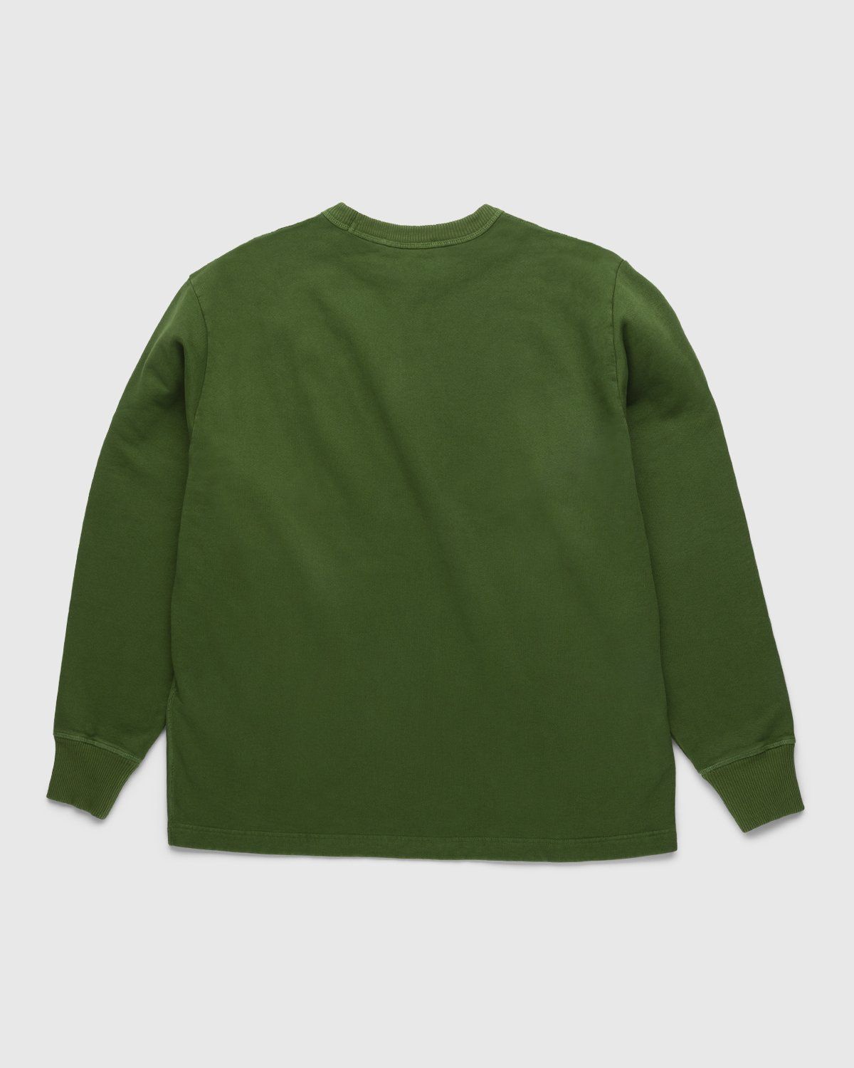 Acne Studios – Organic Cotton Crewneck Sweatshirt Bottle Green - Sweats - Green - Image 2
