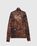High Neck Longsleeve Printed Wood Top Brown/Ecru