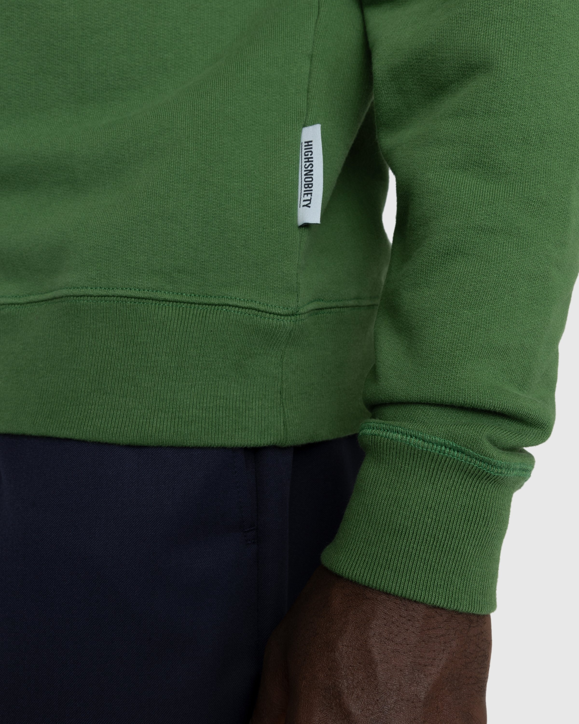 Highsnobiety – Classic Quarter Zip Fleece Olive - Sweatshirts - Green - Image 6