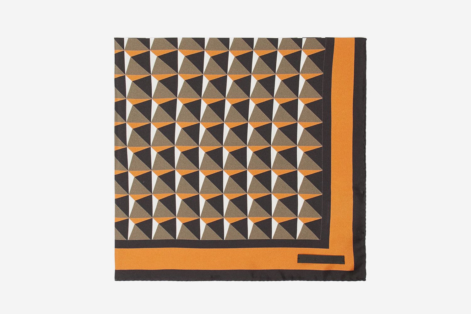Geometric-Print Silk Pocket Square