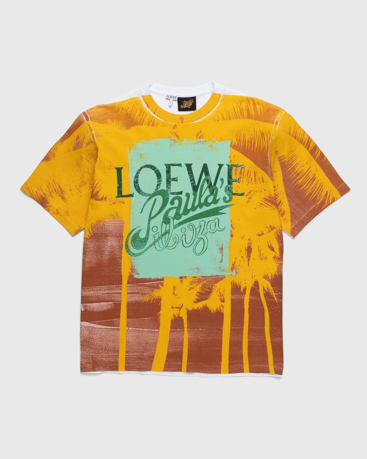 Loewe – Paula's Ibiza Palm Print T-Shirt White/Multi - Tops - Multi - Image 1