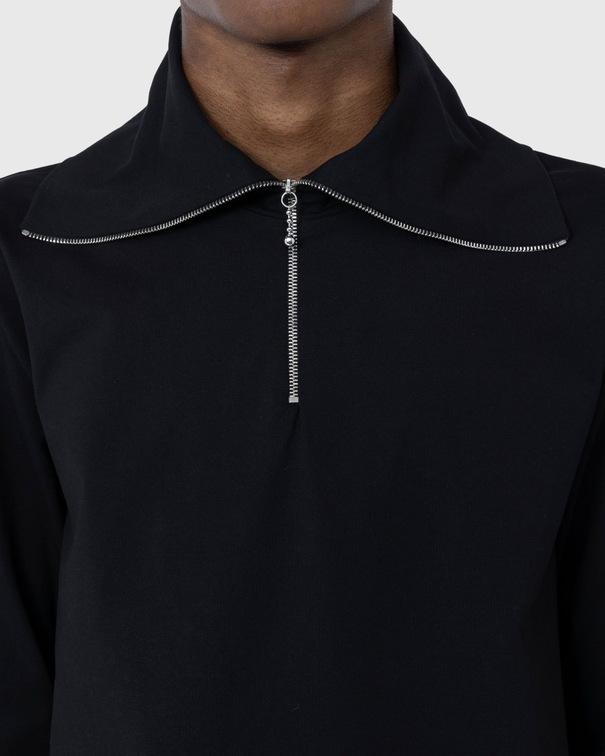 Jil Sander – Zip-Up Longsleeve Black - Longsleeves - Black - Image 7