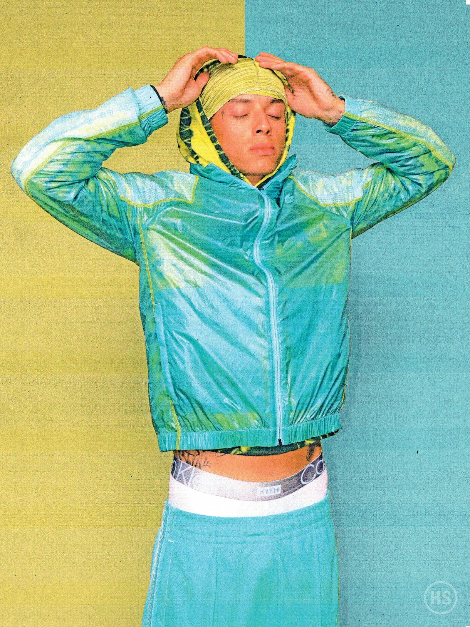 Hoodie worn underneath AGR Pants and jacket LACOSTE Balaclava BRAIN FACE Shoes NIKE