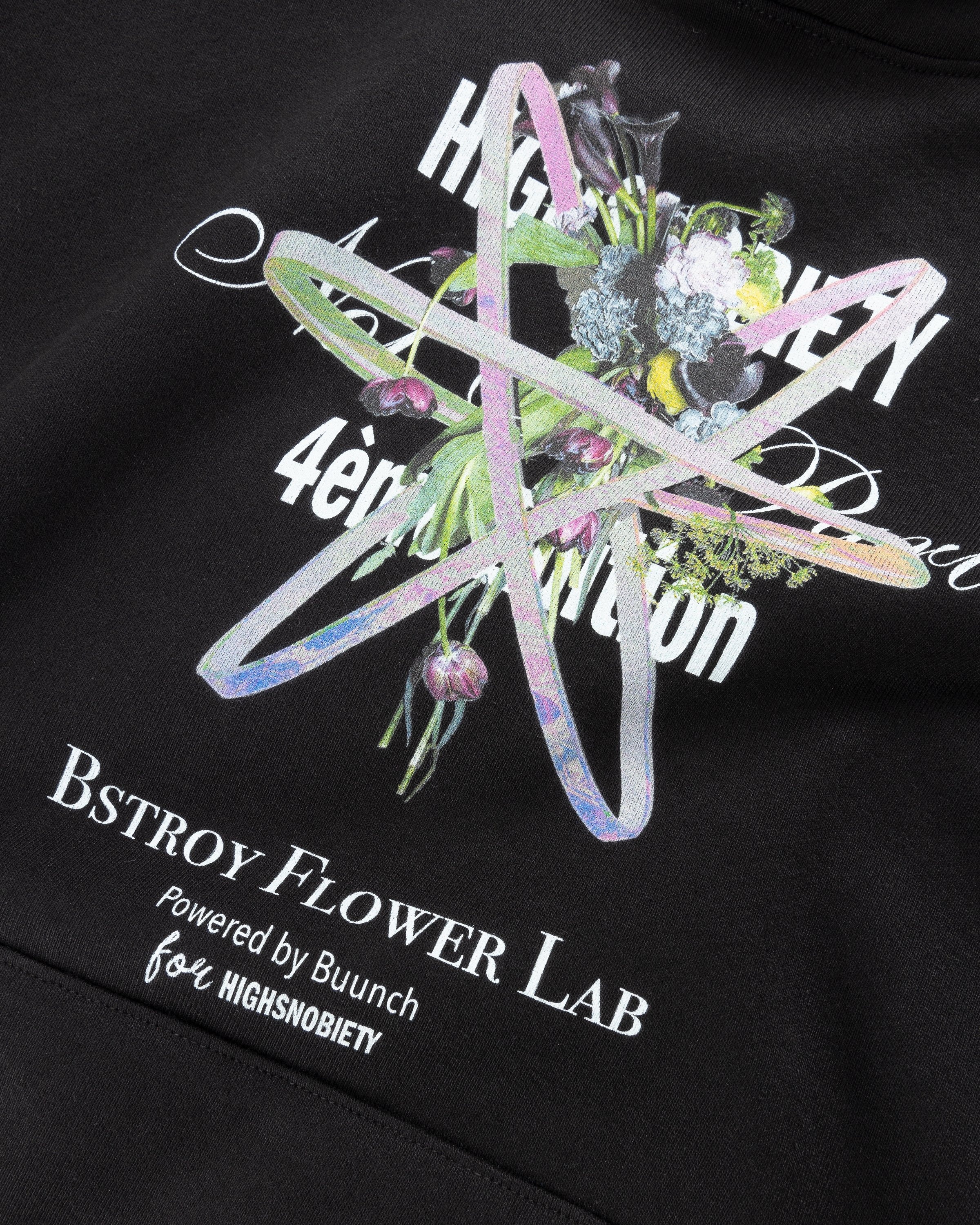 Bstroy x Highsnobiety – Not In Paris 4 Flower Hoodie Black - Sweats - Black - Image 5