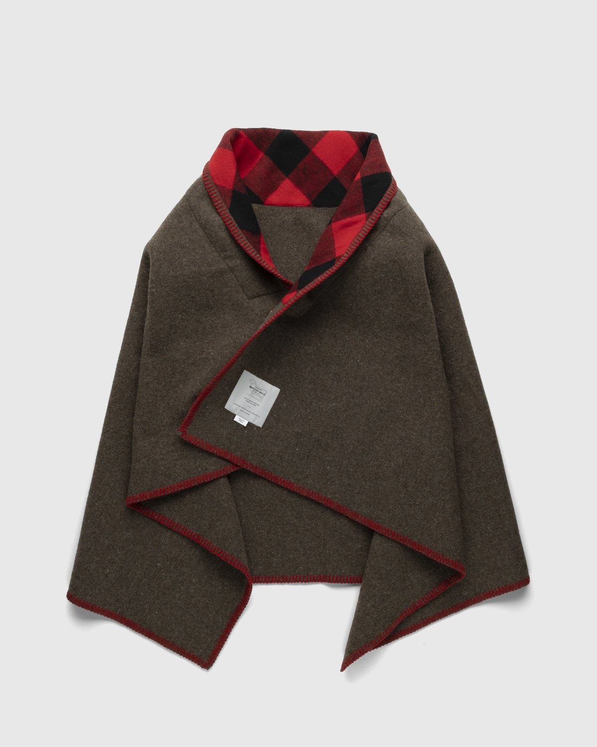 Woolrich – Recycled Wool Blanket Cape Brown | Highsnobiety Shop