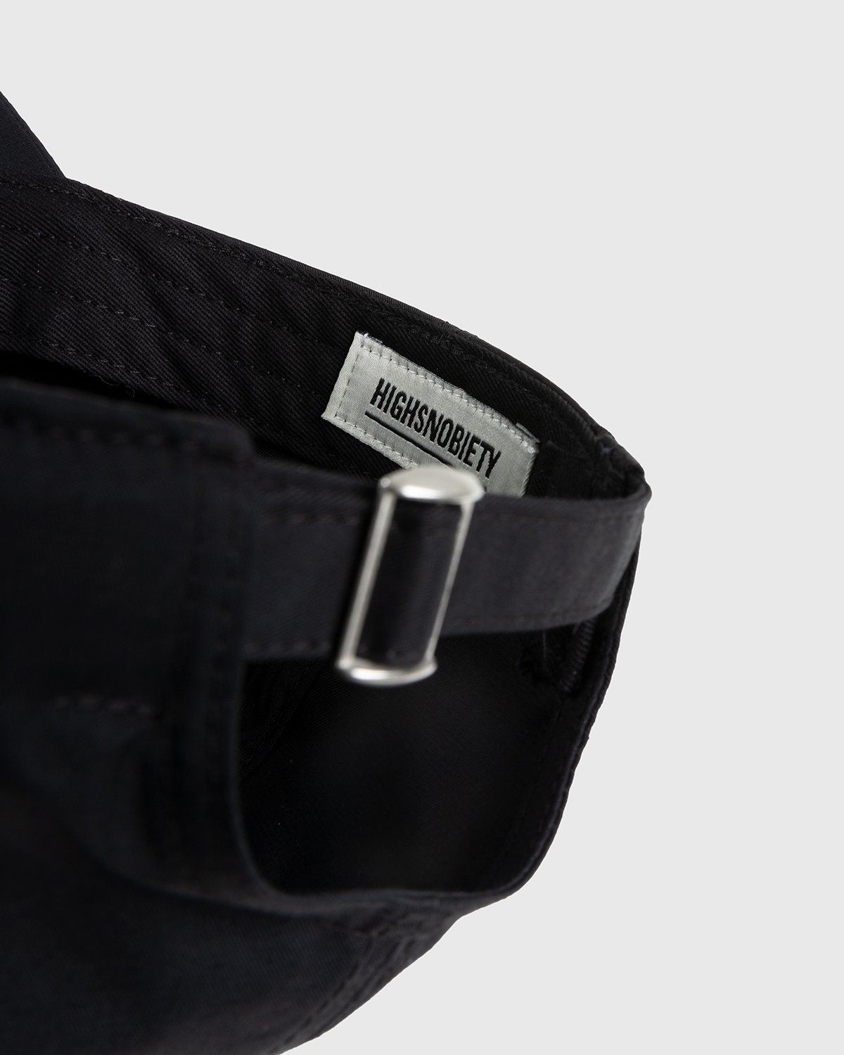 Highsnobiety – Cotton Nylon "H" Logo Cap Black - Hats - Black - Image 4