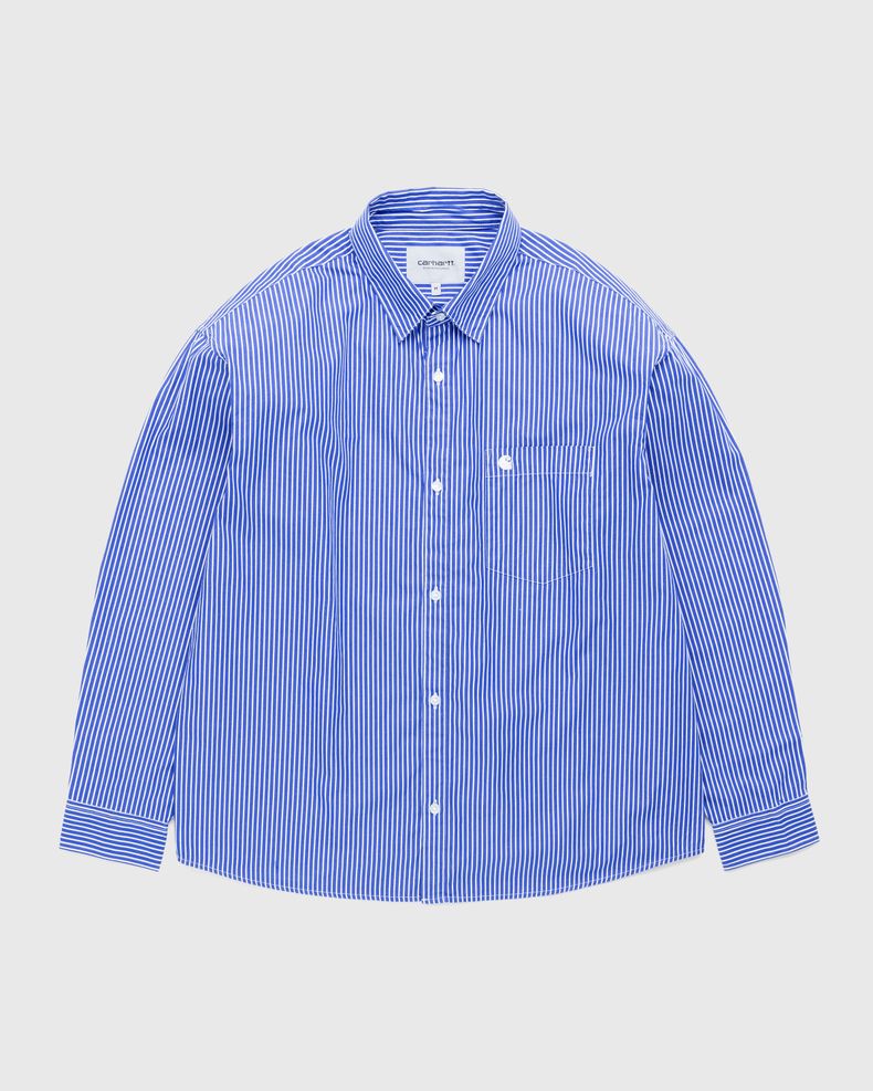 Carhartt WIP – Drake Stripe Shirt Lazurite/White