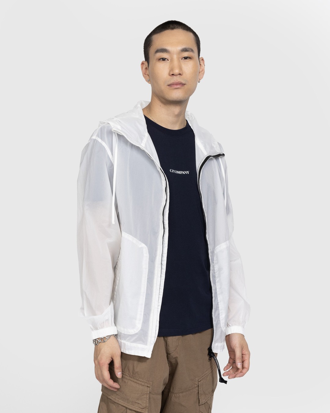 C.P. Company Light Microweave Laminated Hooded Jacket Gauze