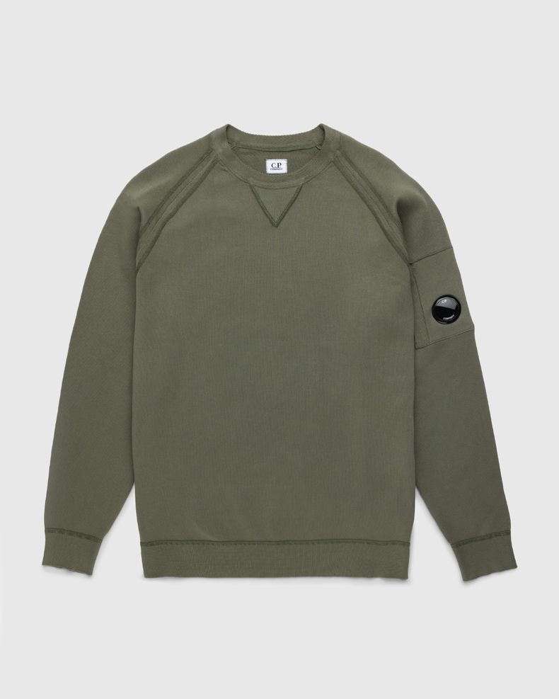 C.P. Company – Light Terry Knitted Sweatshirt Bronze Green