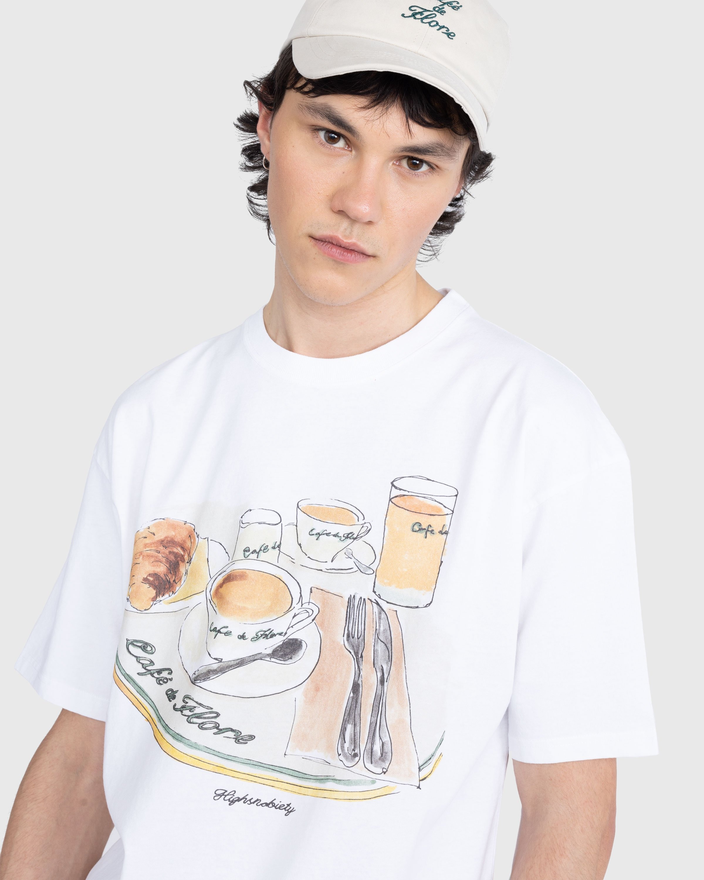 Café de Flore x Highsnobiety – Short Sleeve T-Shirt White - T-shirts - White - Image 4