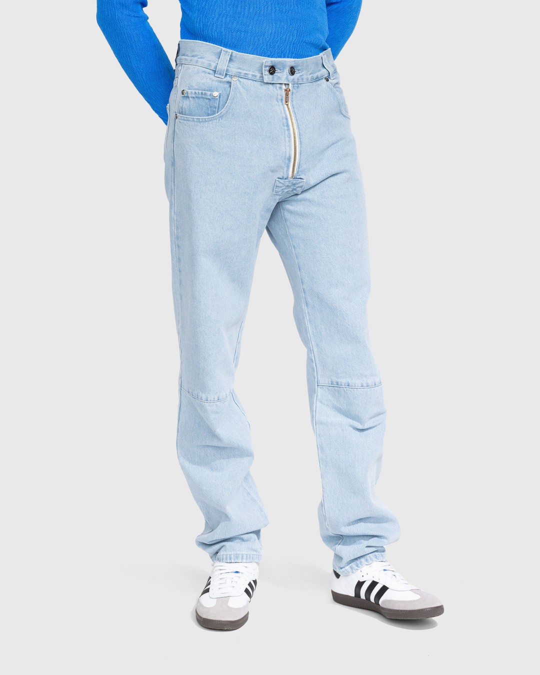 GmbH – Darveesh Denim Trousers Light Indigo Blue - Pants - Blue - Image 2