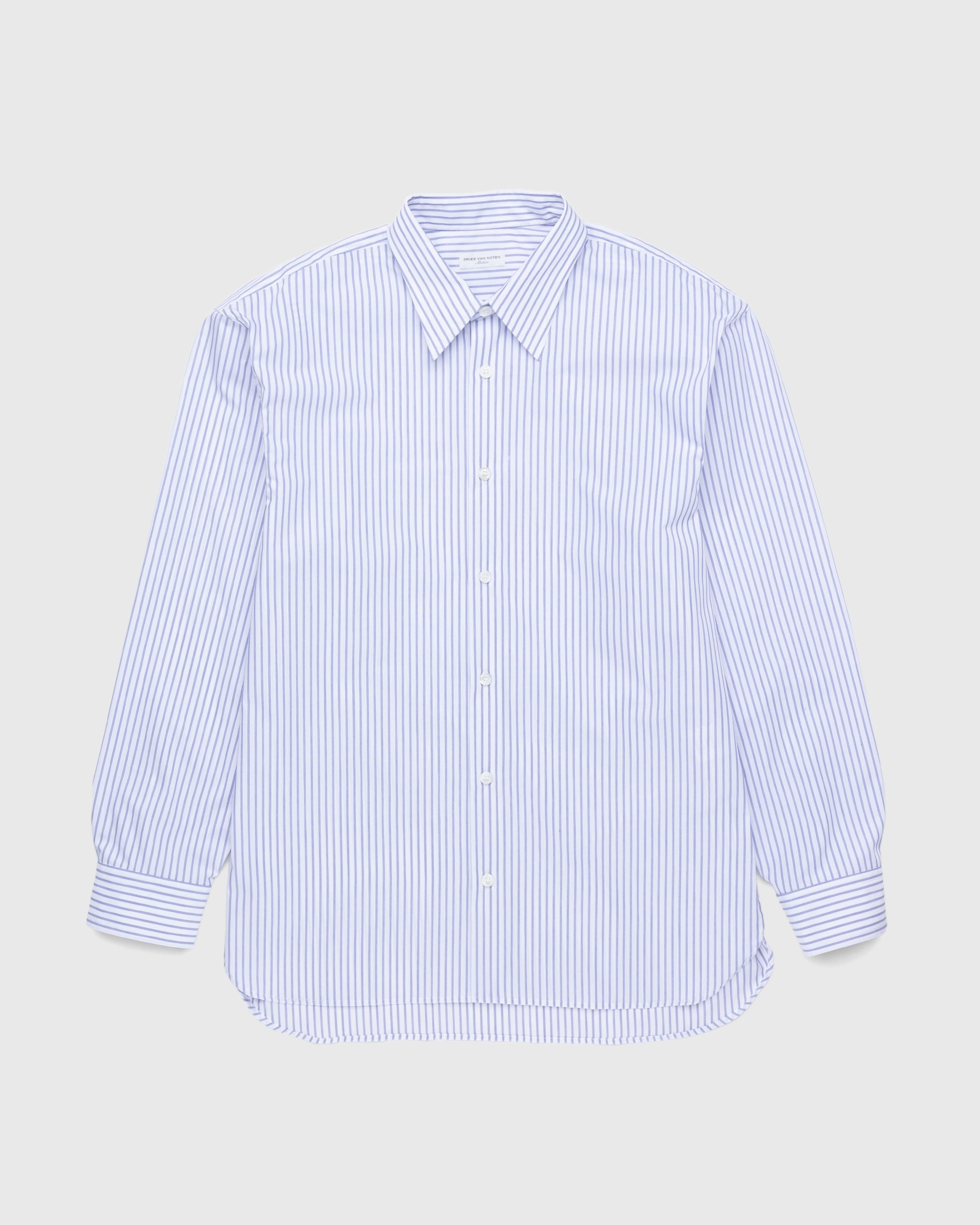 Dries van Noten – Croom Shirt Striped White - Longsleeve Shirts - White - Image 1