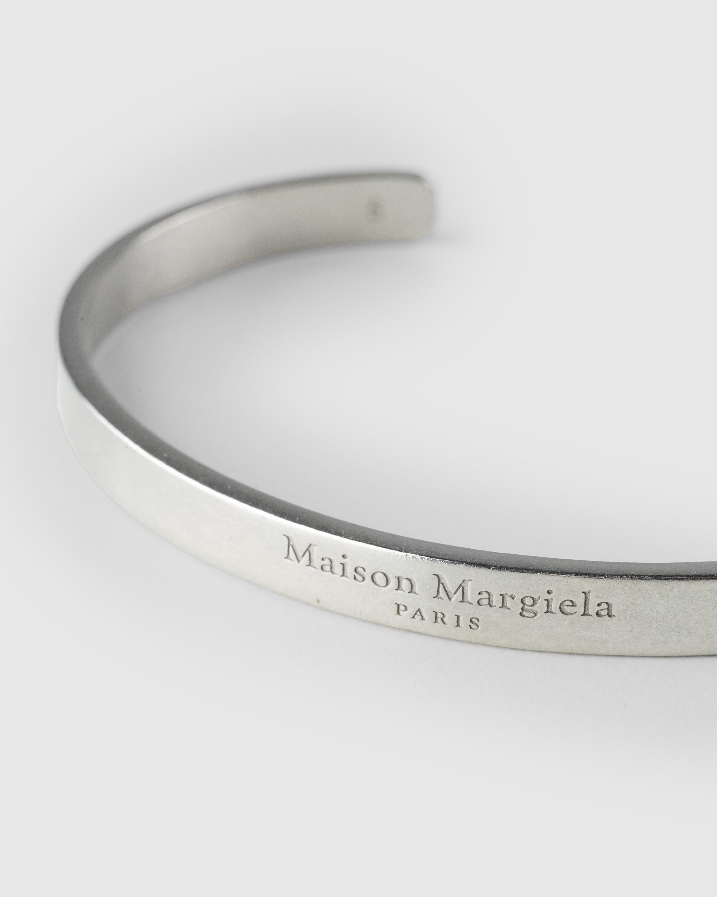 Maison Margiela – Logo Cuff Bracelet Silver - Jewelry - Silver - Image 3