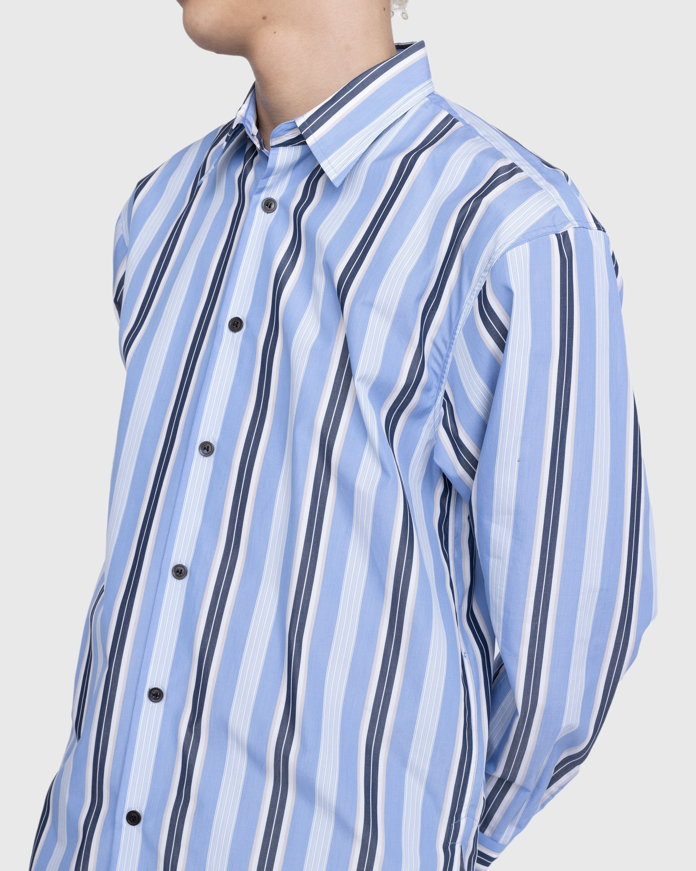 Dries van Noten – Croom Shirt Striped Blue - Longsleeve Shirts - Blue - Image 5