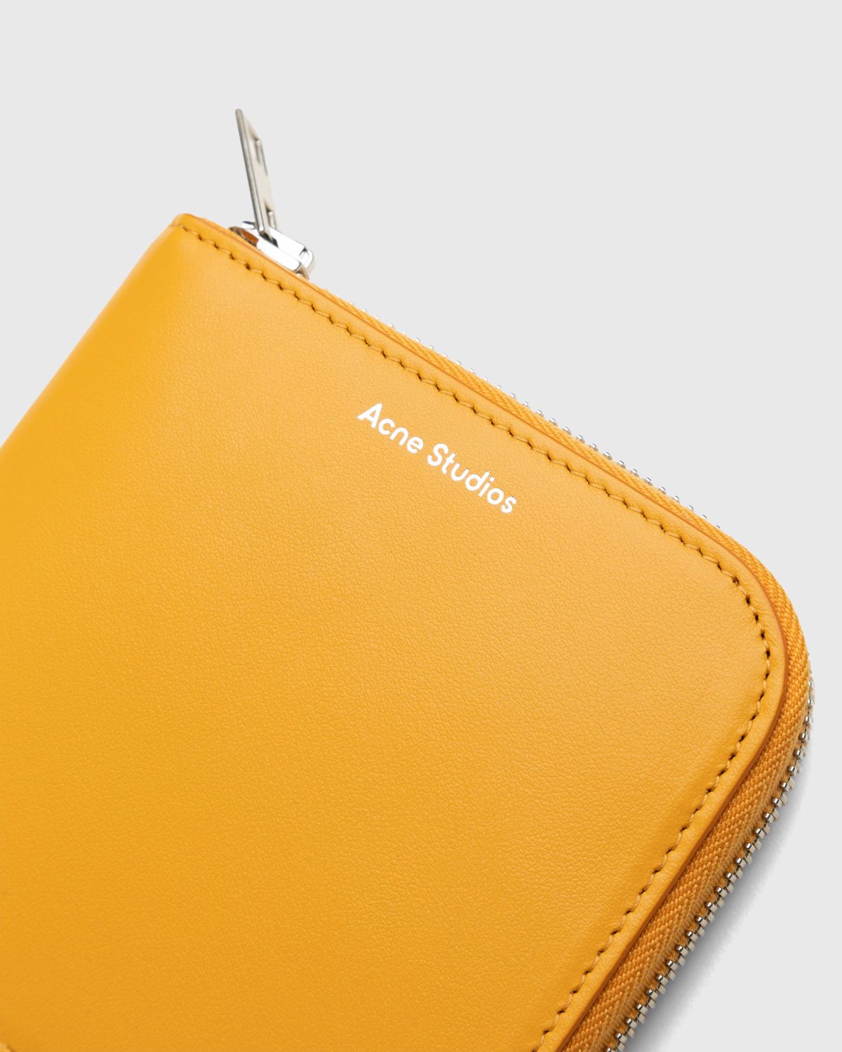 Acne Studios – Leather Zip Wallet Orange - Wallets - Orange - Image 3