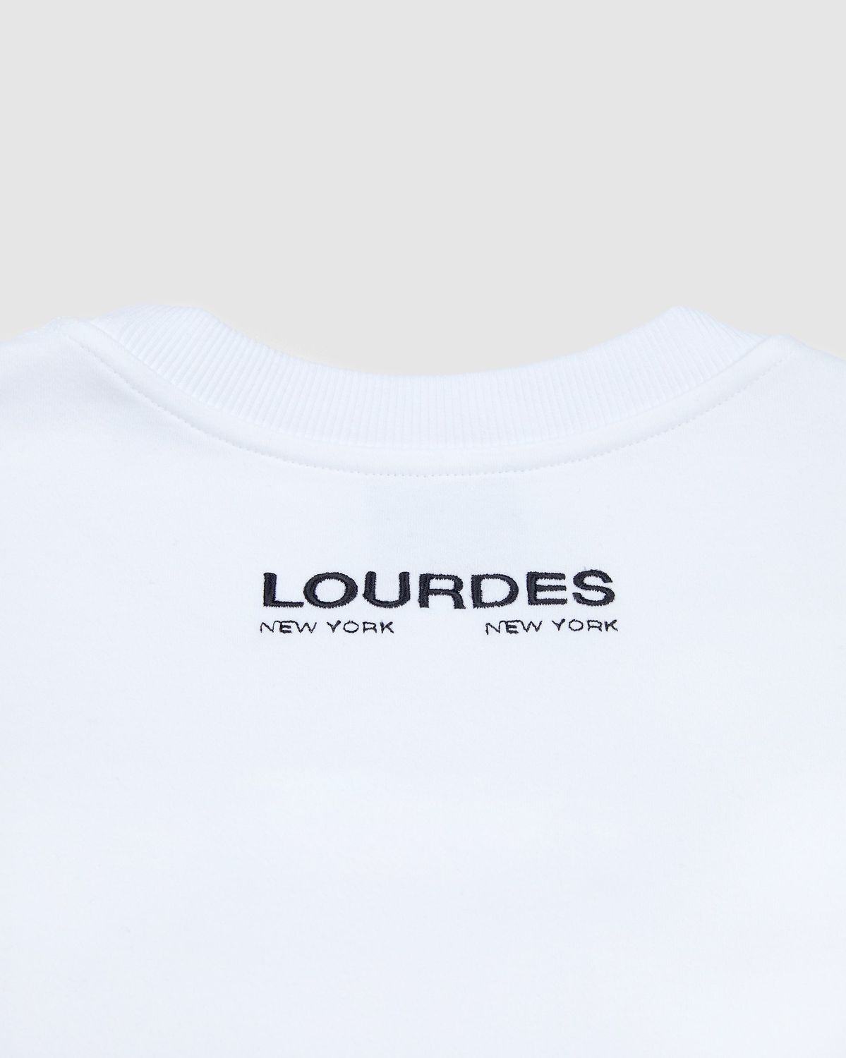 Lourdes New York – Logo Tee White | Highsnobiety Shop