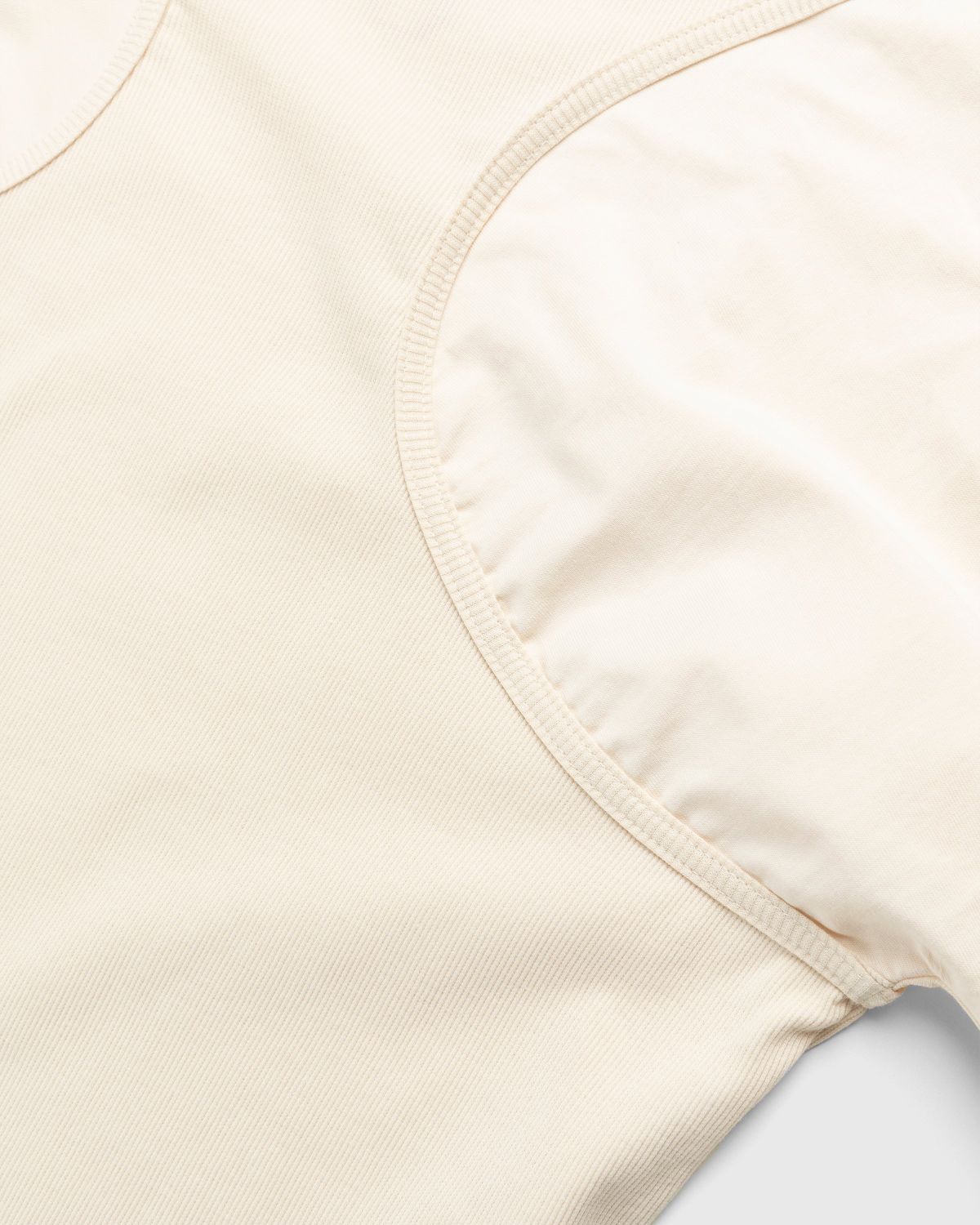 Marine Serre – Organic Cotton Relaxed Long-Sleeve Top Beige - Longsleeves - Beige - Image 7