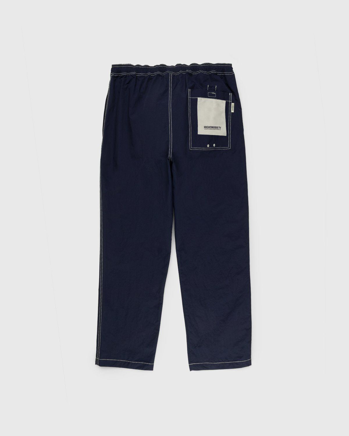 Highsnobiety – Contrast Brushed Nylon Elastic Pants Navy - Active Pants - Blue - Image 2