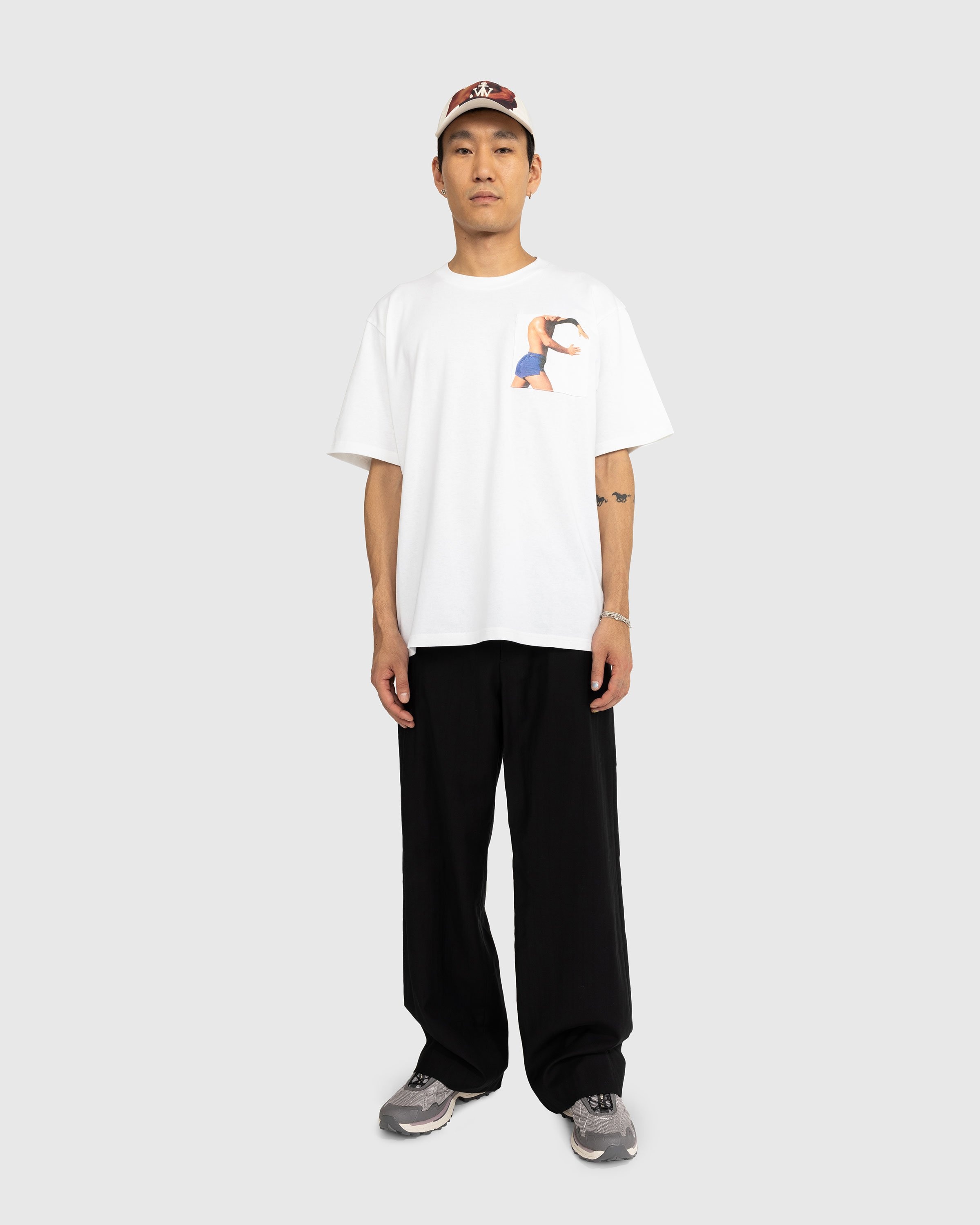 J.W. Anderson – Profile Stud Chest Pocket T-Shirt White - Tops - White - Image 3