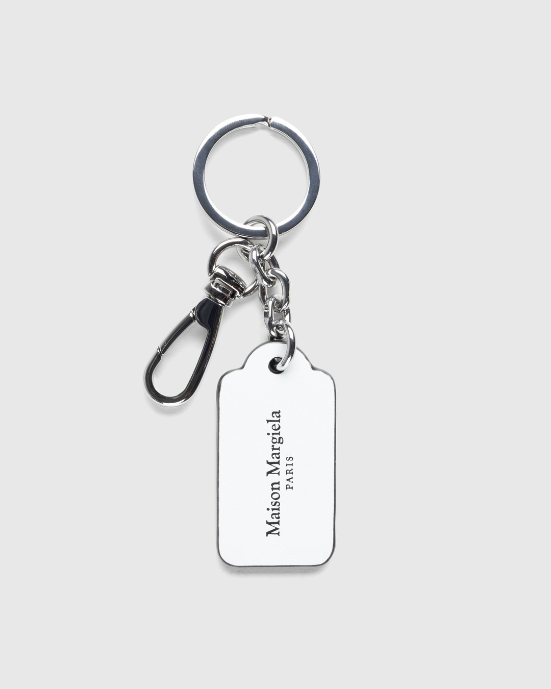 Maison Margiela – Four Stitches Key Ring Black/White - Keychains - Black - Image 1