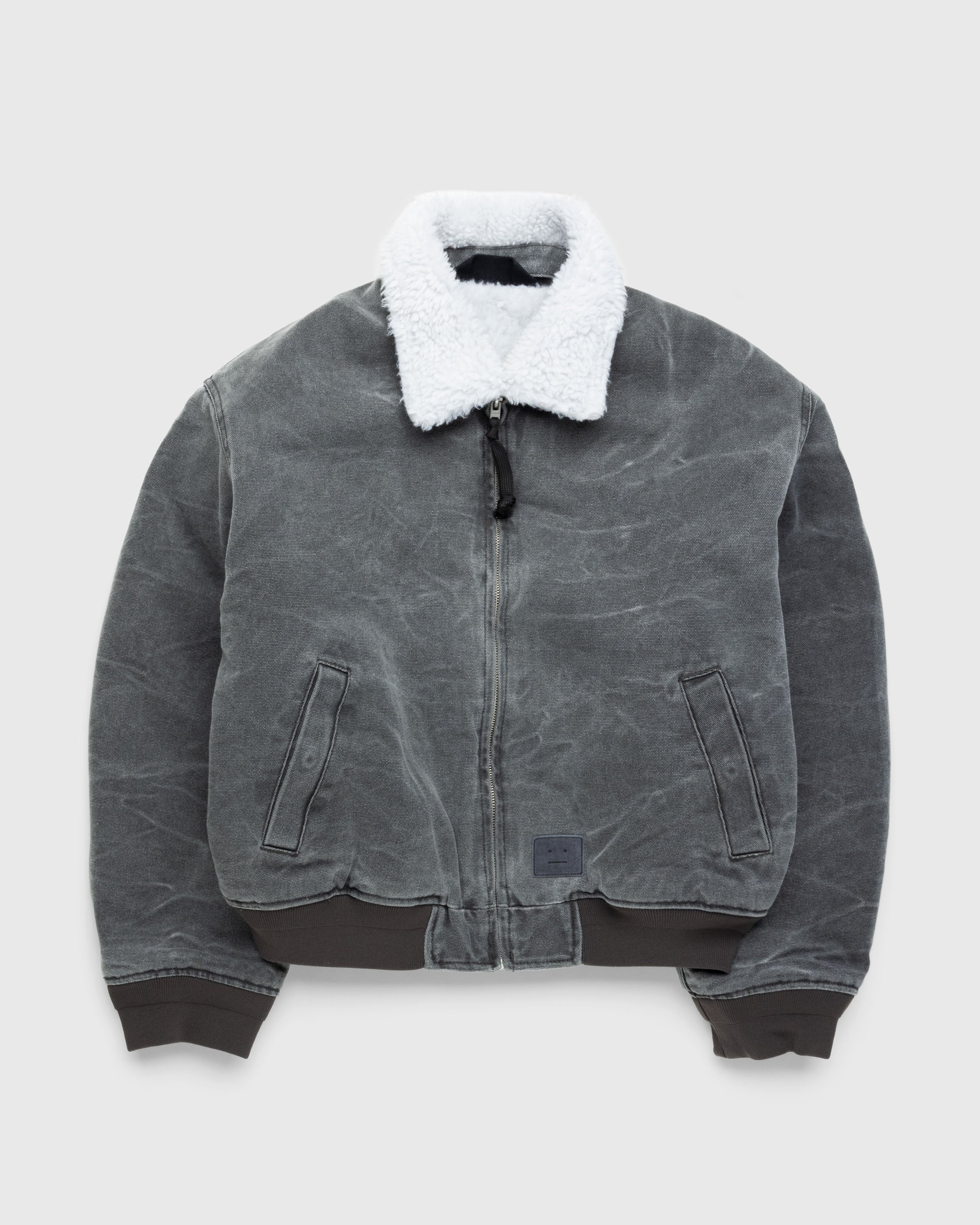 Acne Studios – Cotton Canvas Bomber Jacket Grey - Outerwear - Grey - Image 1