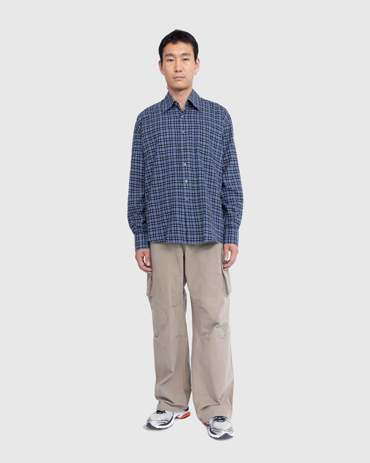Our Legacy – Above Shirt Cantrell Check - Shirts - Blue - Image 2