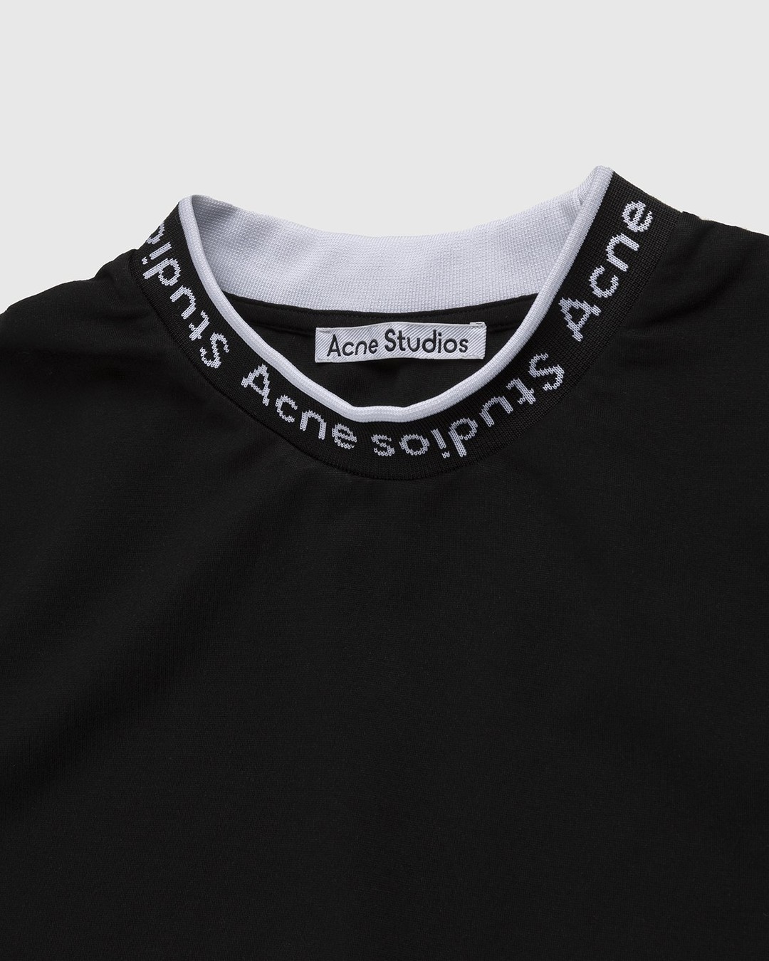 Acne Studios – Logo Rib T-Shirt Black - Tops - Black - Image 3