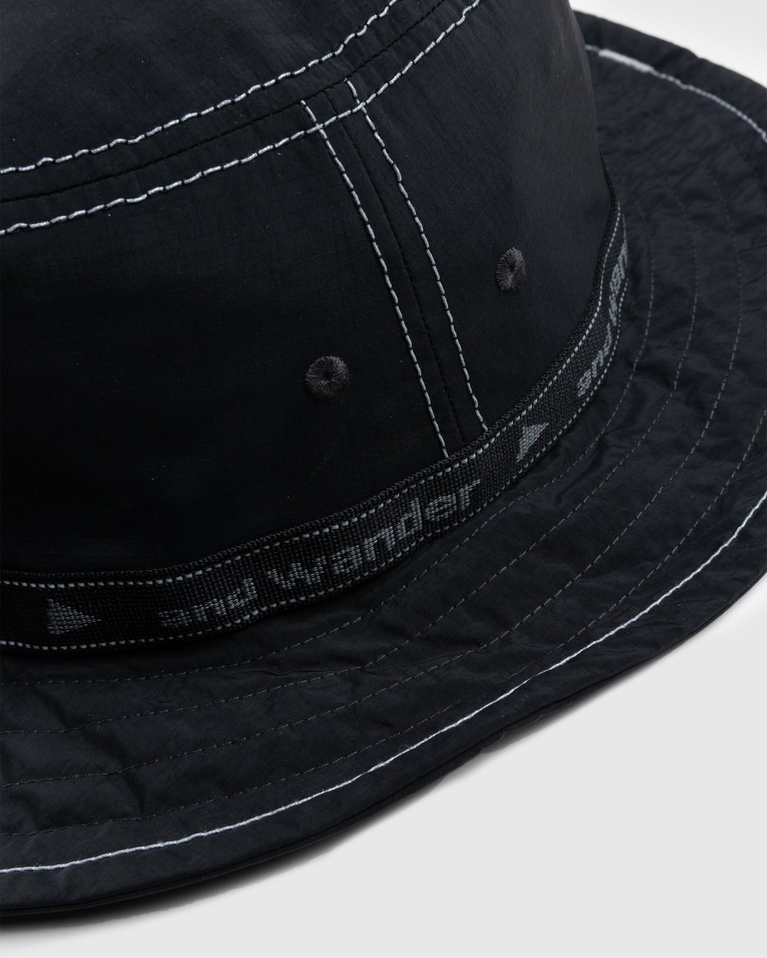 And Wander – JQ Tape Hat Black - Hats - Black - Image 4
