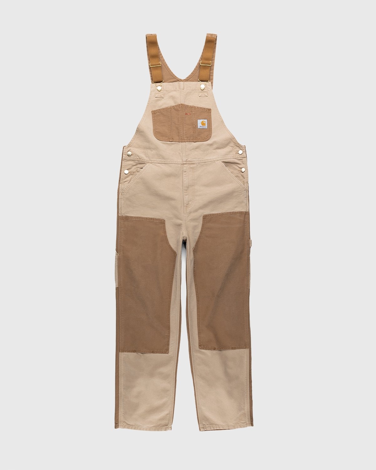 Carhartt WIP – Double Knee Bib Overall Dust Hamilton Brown - Pants - Brown - Image 1