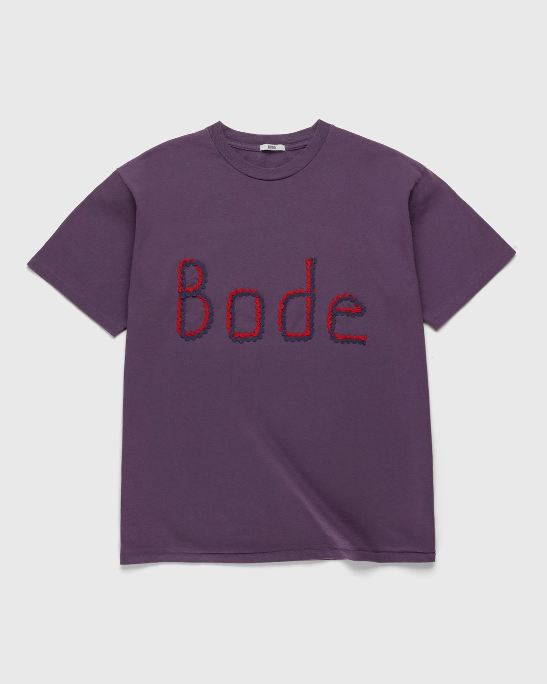 Bode – Rickrack Logo T-Shirt Purple - Tops - Purple - Image 1