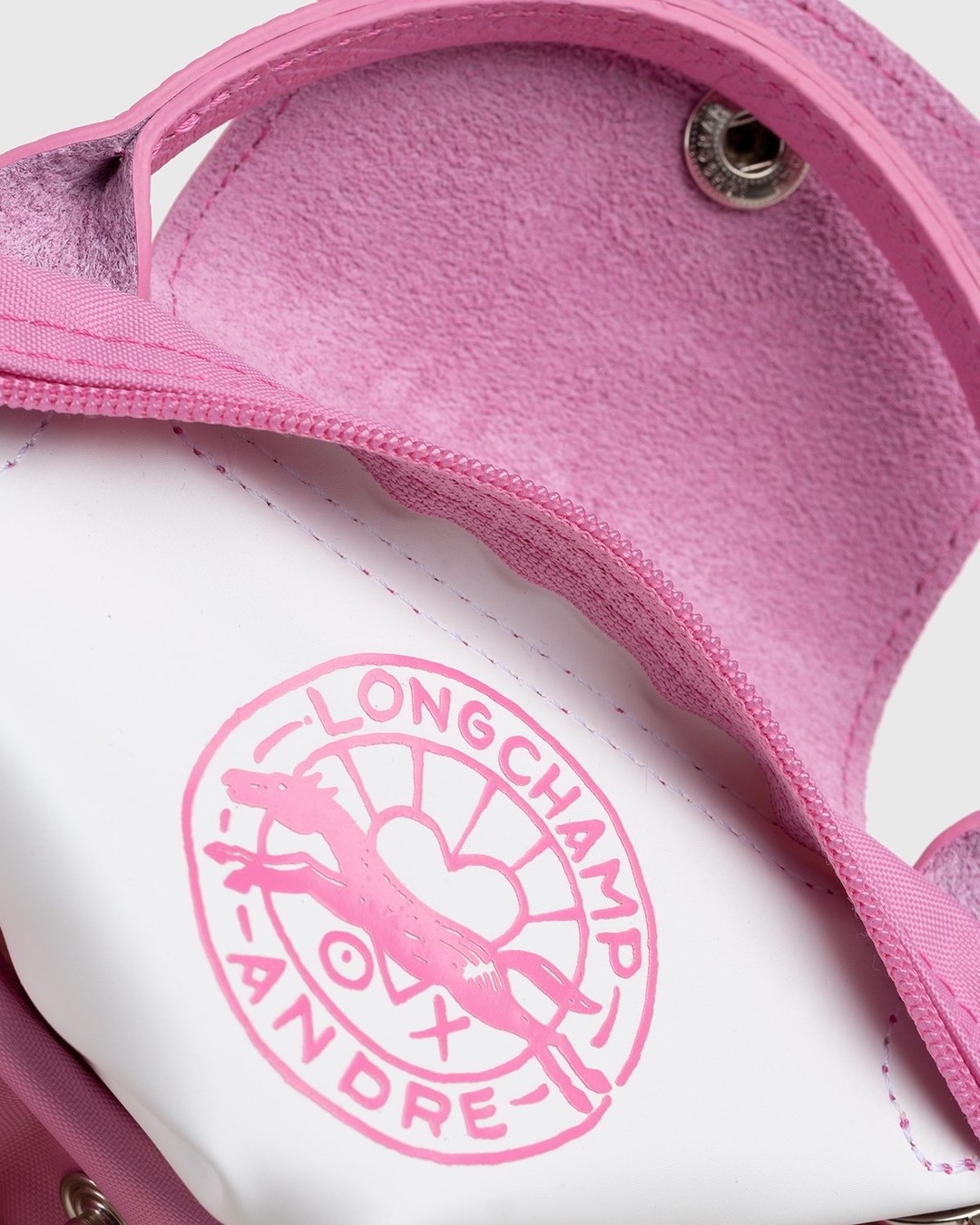 Longchamp x André Saraiva – Le Pliage André Pouch Pink - Bags - Pink - Image 5