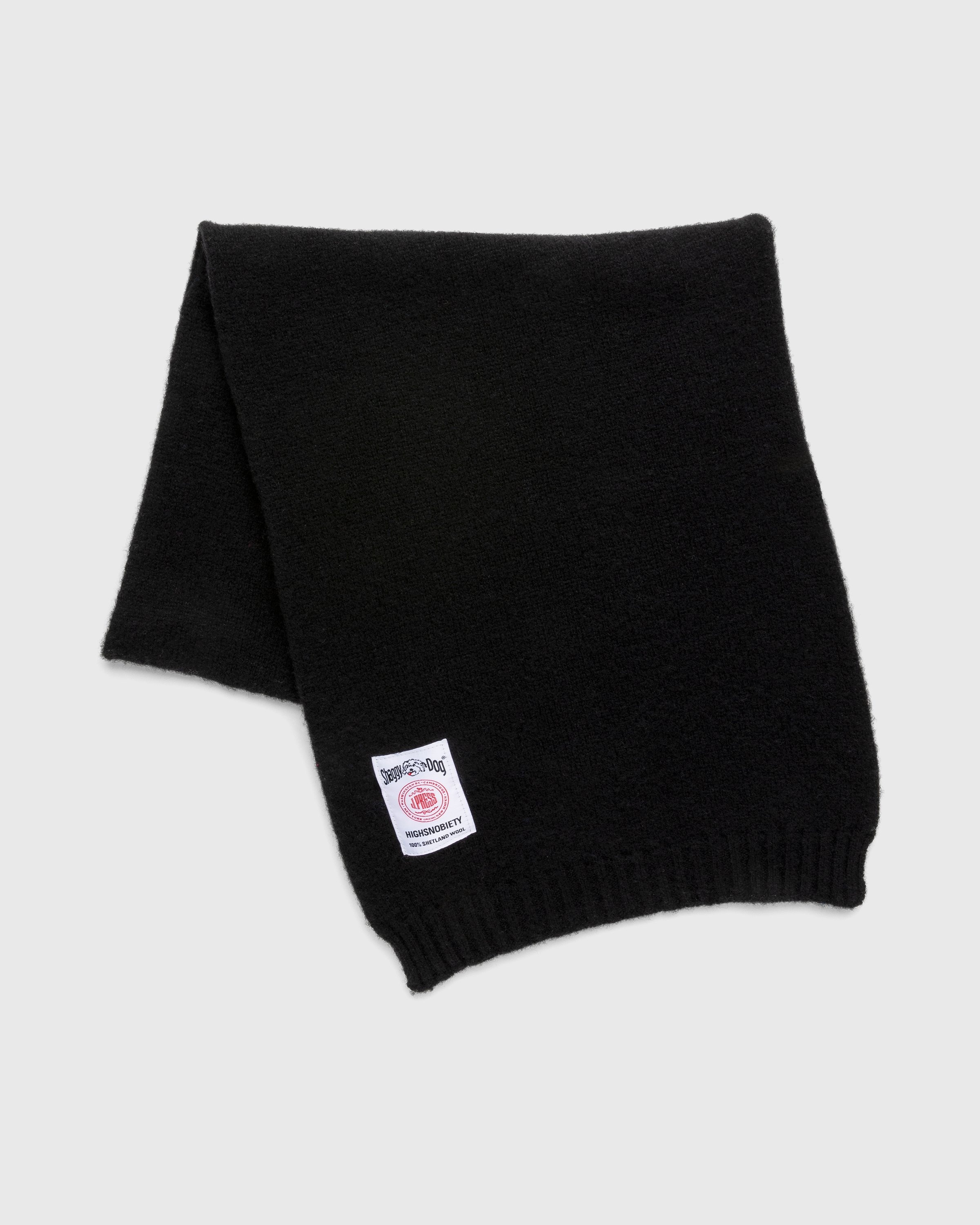 J. Press x Highsnobiety – Shaggy Dog Scarf Black - Scarves - Black - Image 2