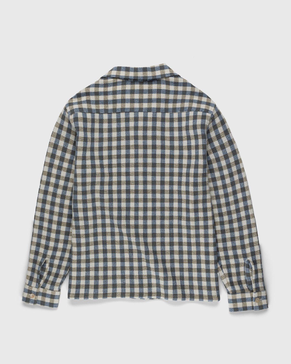 Our Legacy – Heusen Shirt Light Blue/Olive Summer Check - Shirts - Blue - Image 2