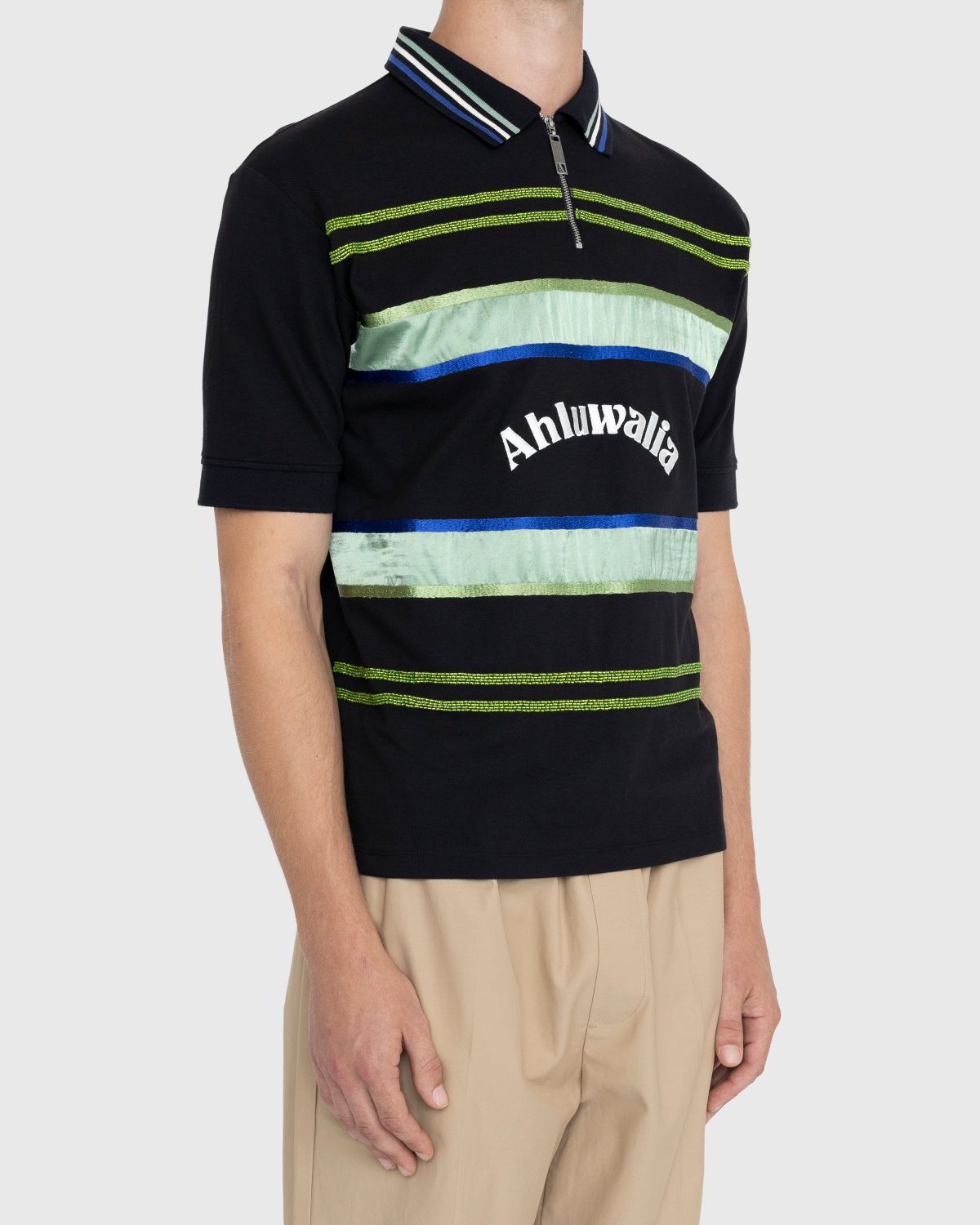 Ahluwalia – Buke Short-Sleeve Polo Black - Shirts - Black - Image 3