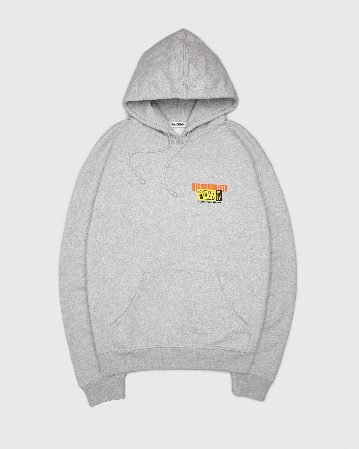 Highsnobiety – Newport Jazz Logo Hoodie Grey - Sweats - Grey - Image 2