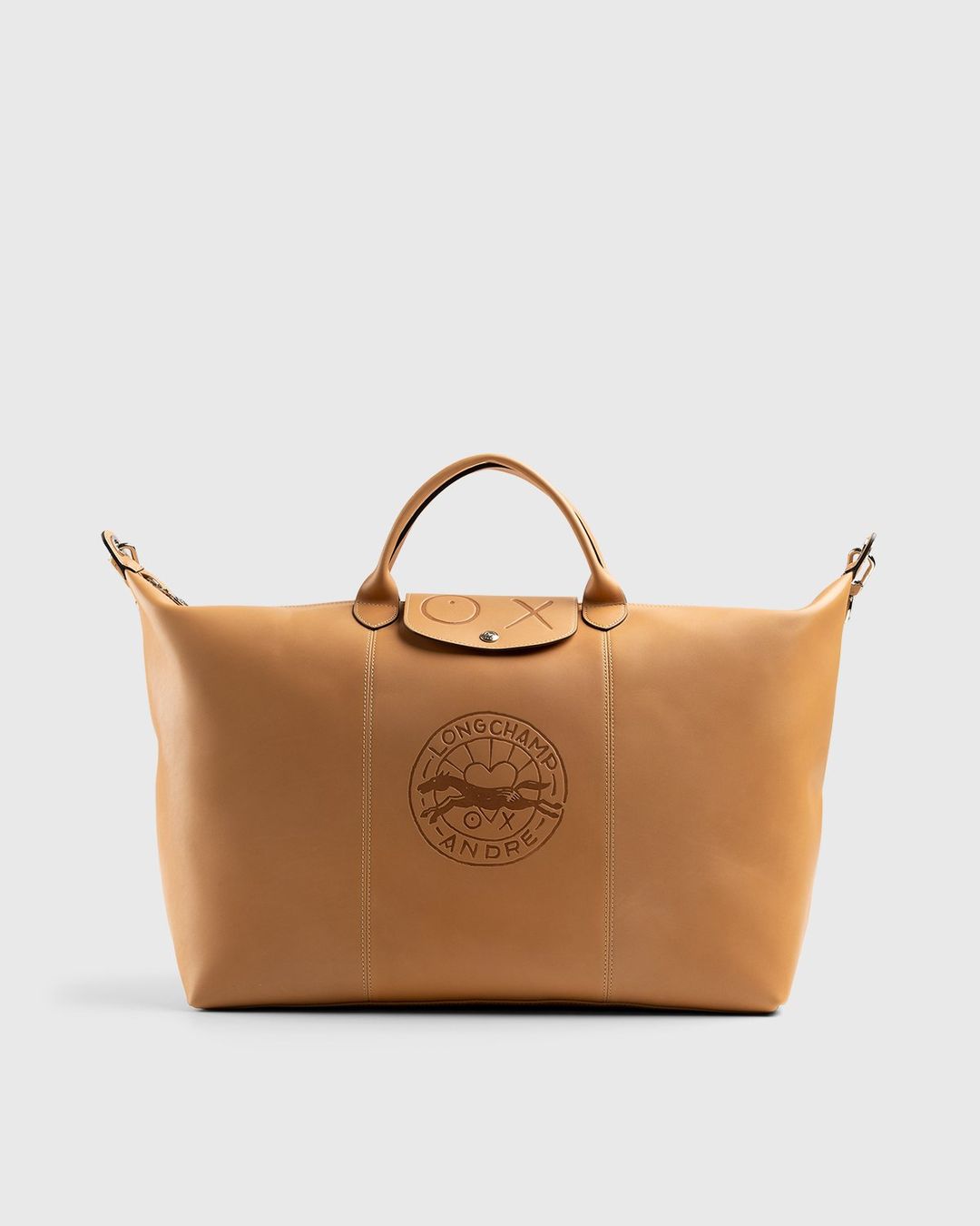 Longchamp x André Saraiva Le Pliage Cuir André Travel Bag Natural Highsnobiety Shop
