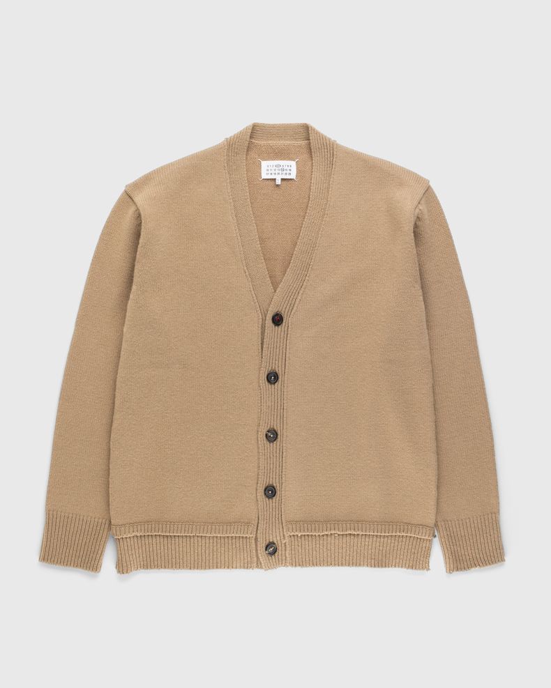 Maison Margiela – Elbow Patch Cardigan Beige