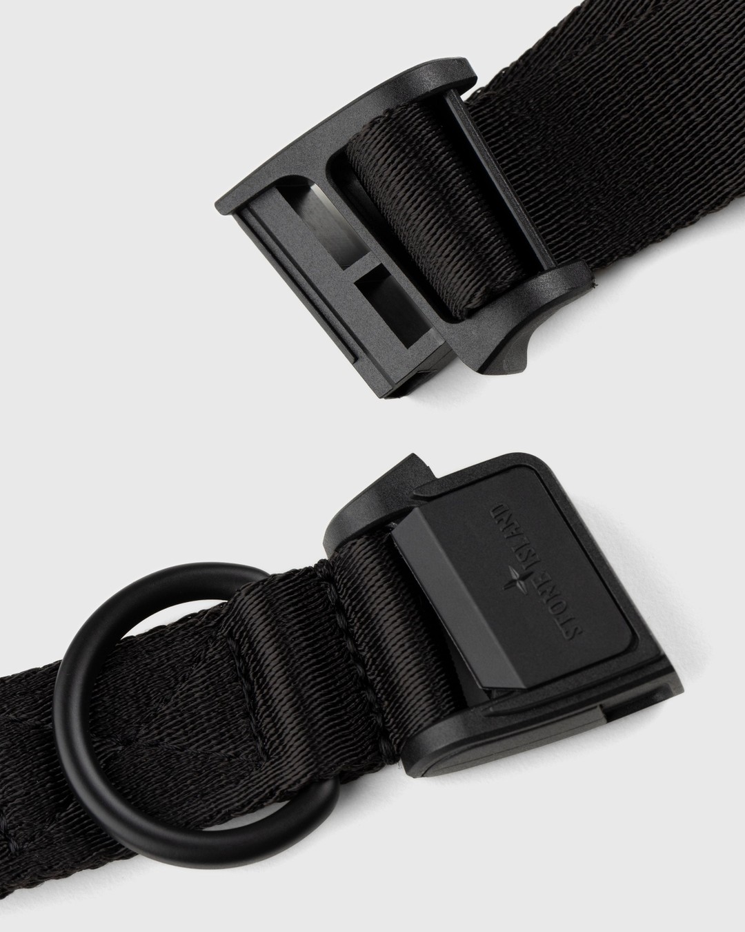 Stone Island – 94464 Nylon Logo Belt Black - Belts - Black - Image 3