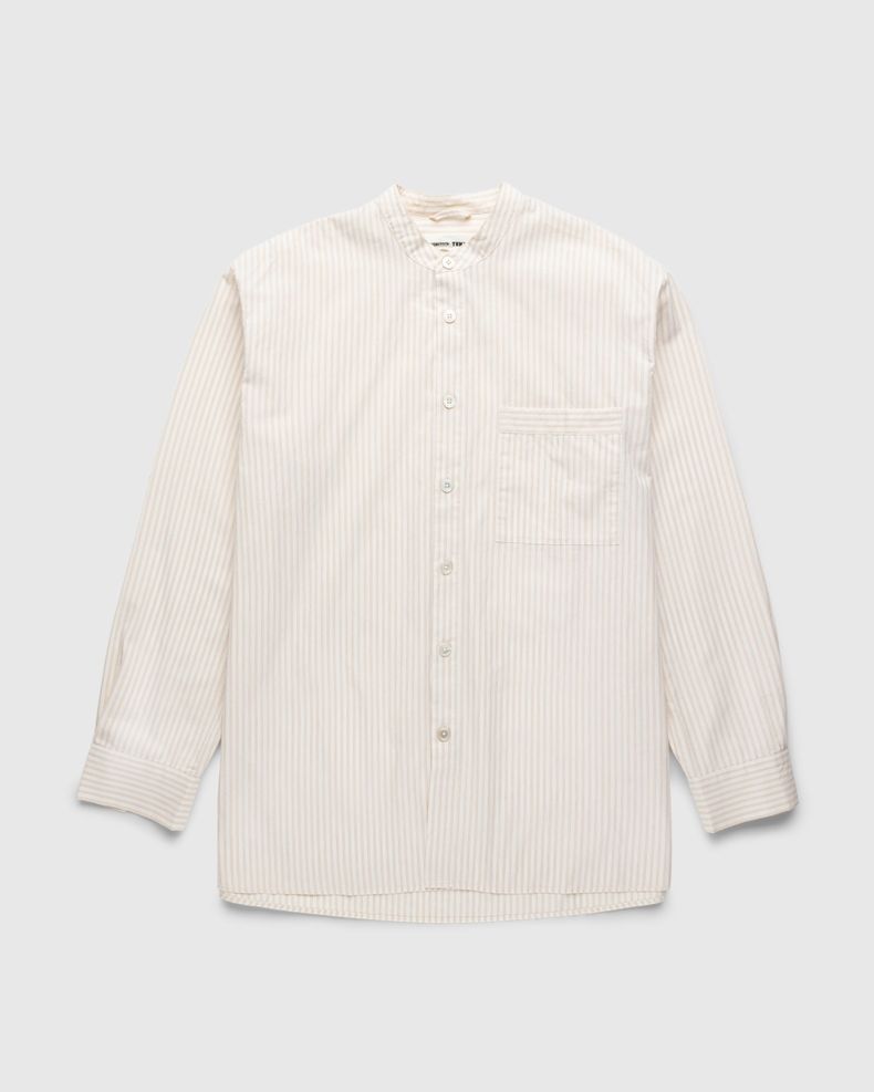 Poplin Pyjama Shirt Wheat Stripes