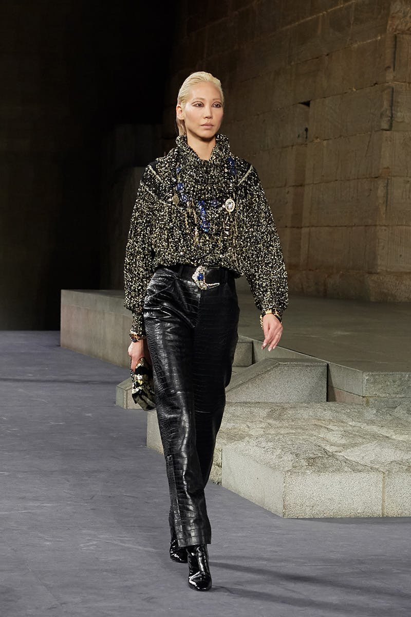 pharrell williams walks chanel show