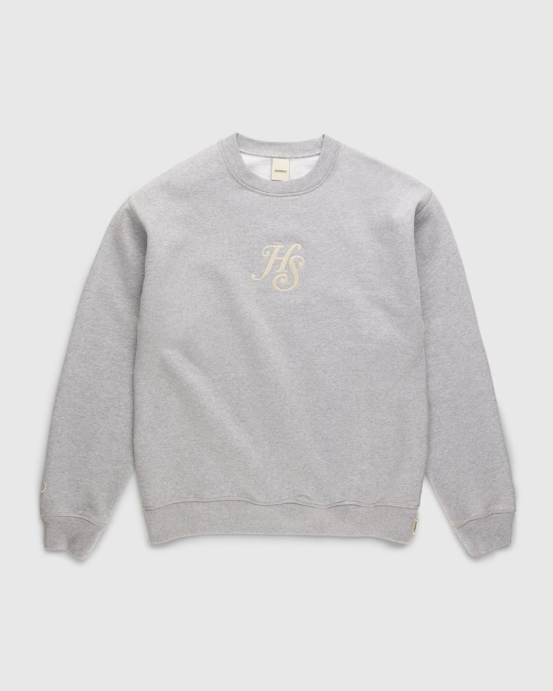 Highsnobiety – Logo Fleece Staples Crew Heather Grey